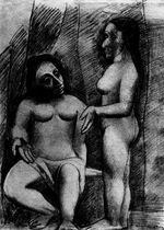 Seated nude and standing nude